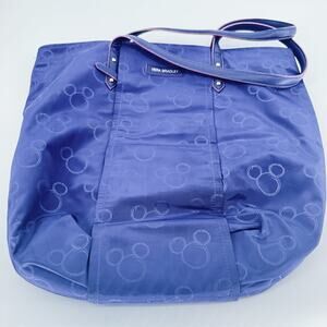 Disney Parks Vera Bradley Preppy Poly Violet Mickey Mouse Large Tote Limited Ed.